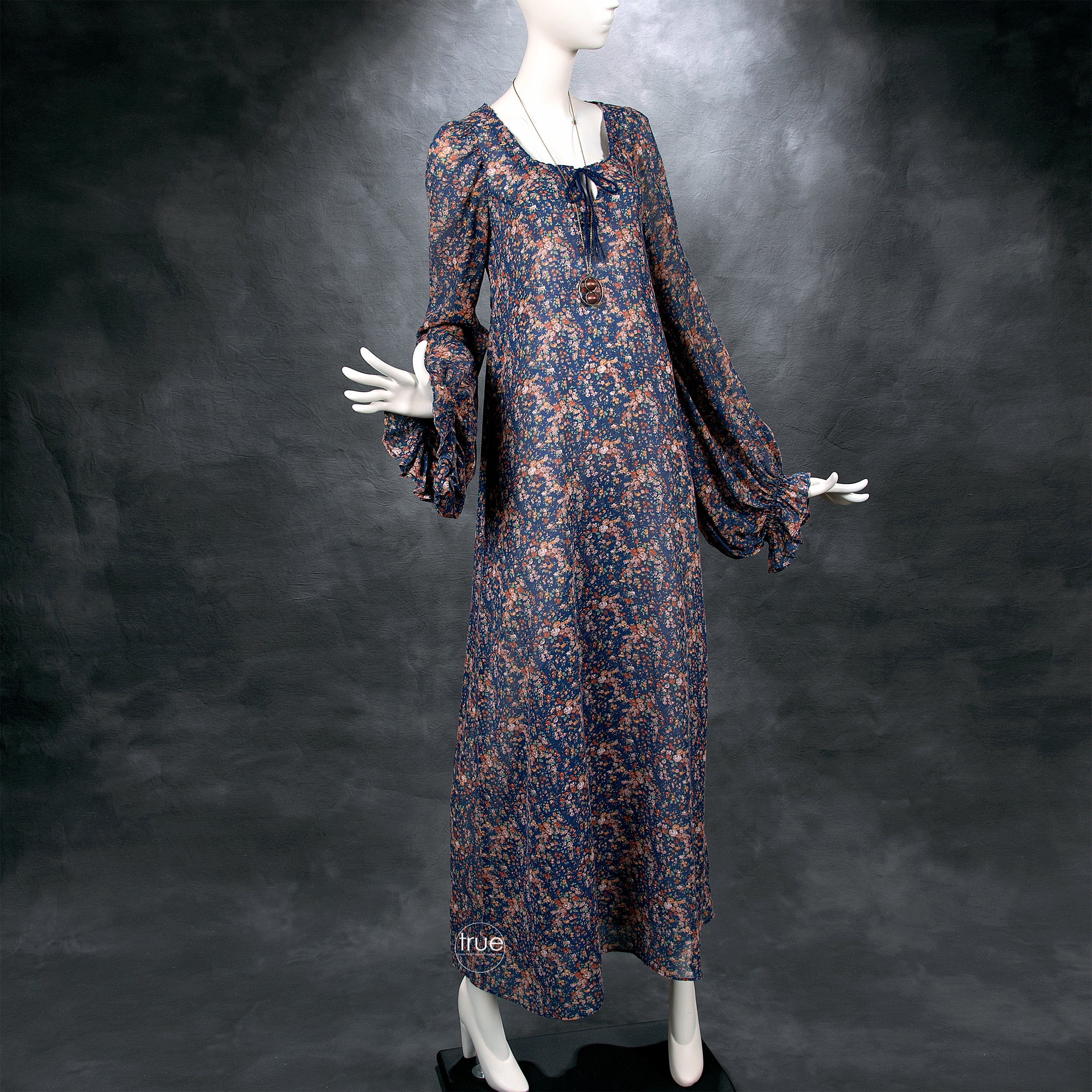 vintage 1970's dress rare Betsey Johnson ALLEY CAT floral maxi dres