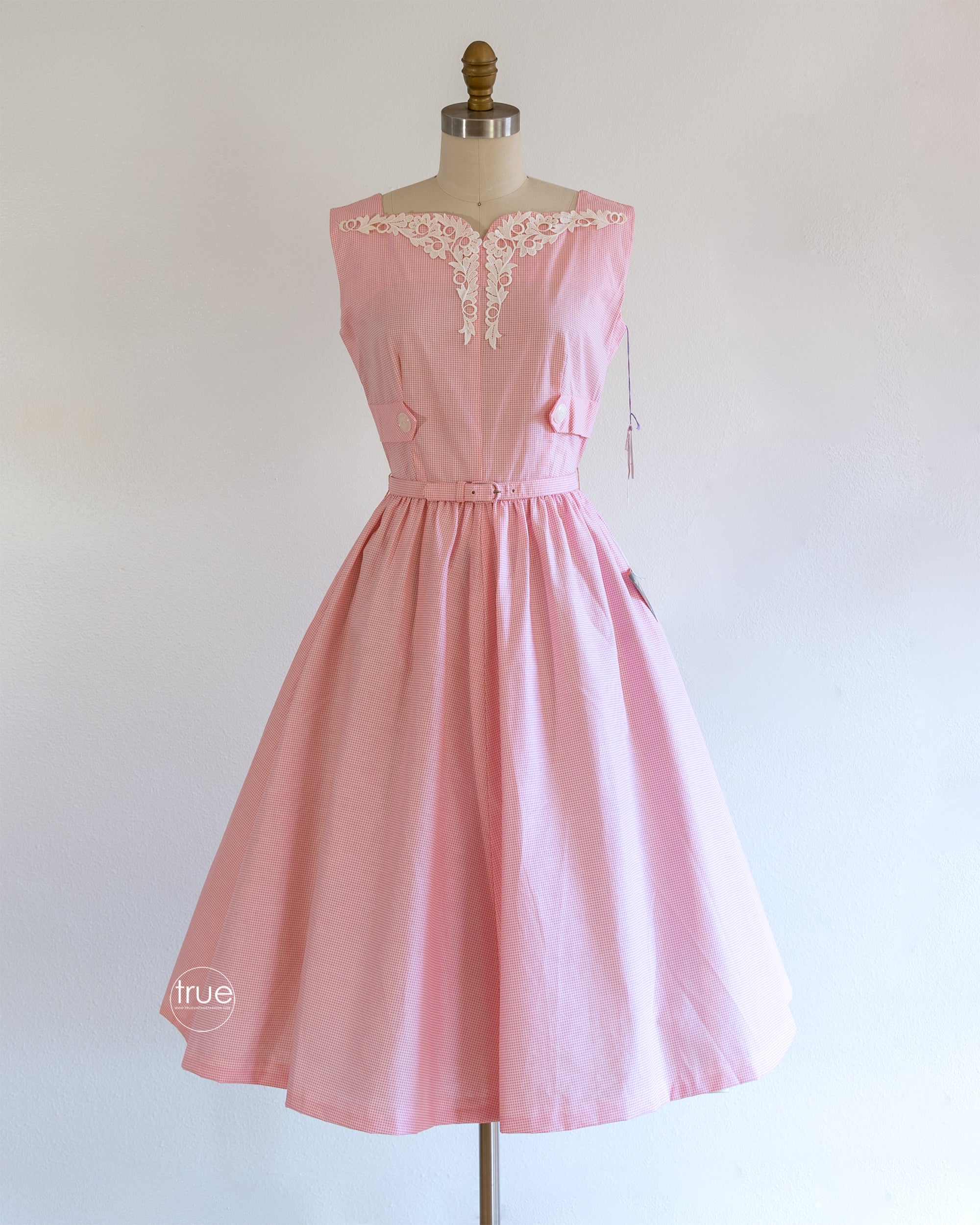 Pink Vintage Dress Women, Vintage 50s Dresses Pink