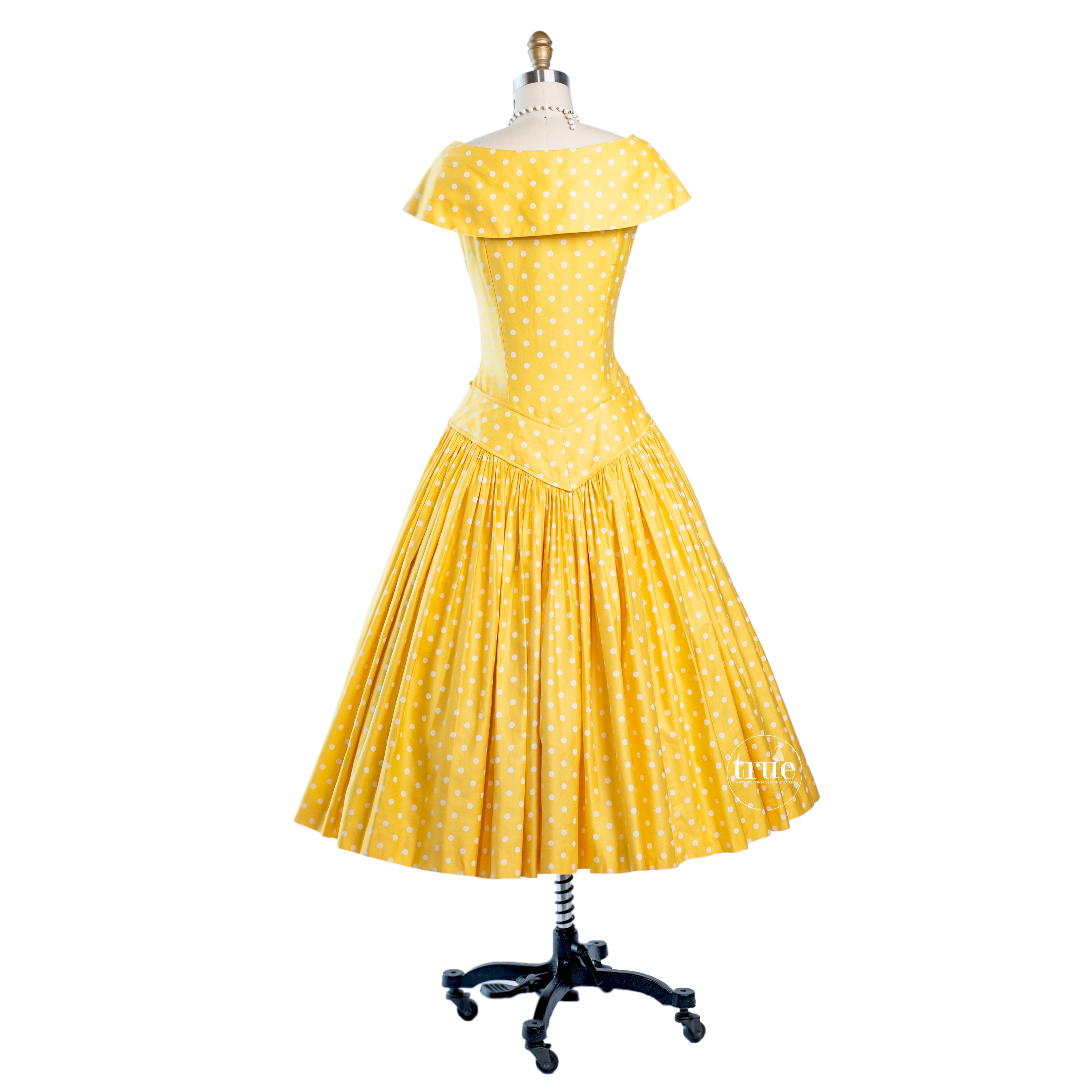 1950's Suzy Perette yellow polka dot dress – Traven7's True Vintage Fashion