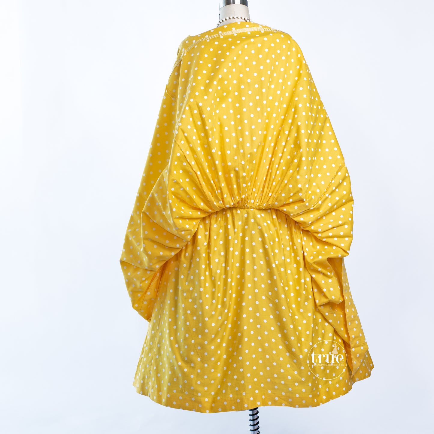 1950's Suzy Perette yellow polka dot dress