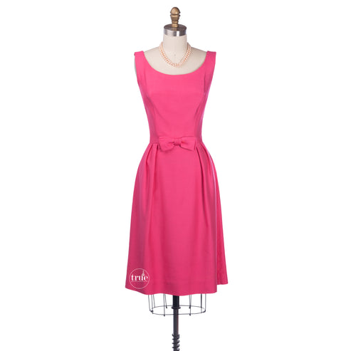 vintage 1960's dress ...classic jackie o Parade New York pink dress ...