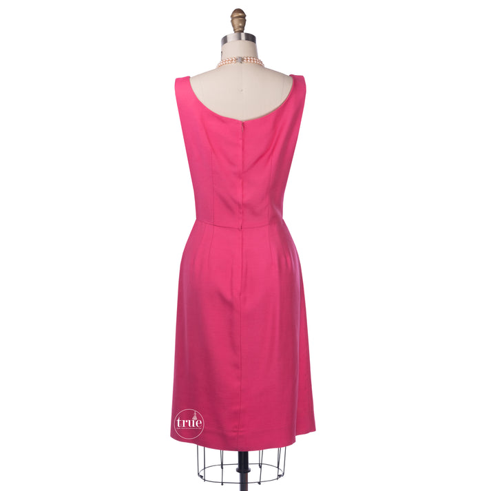 vintage 1960's dress ...classic jackie o Parade New York pink dress ...