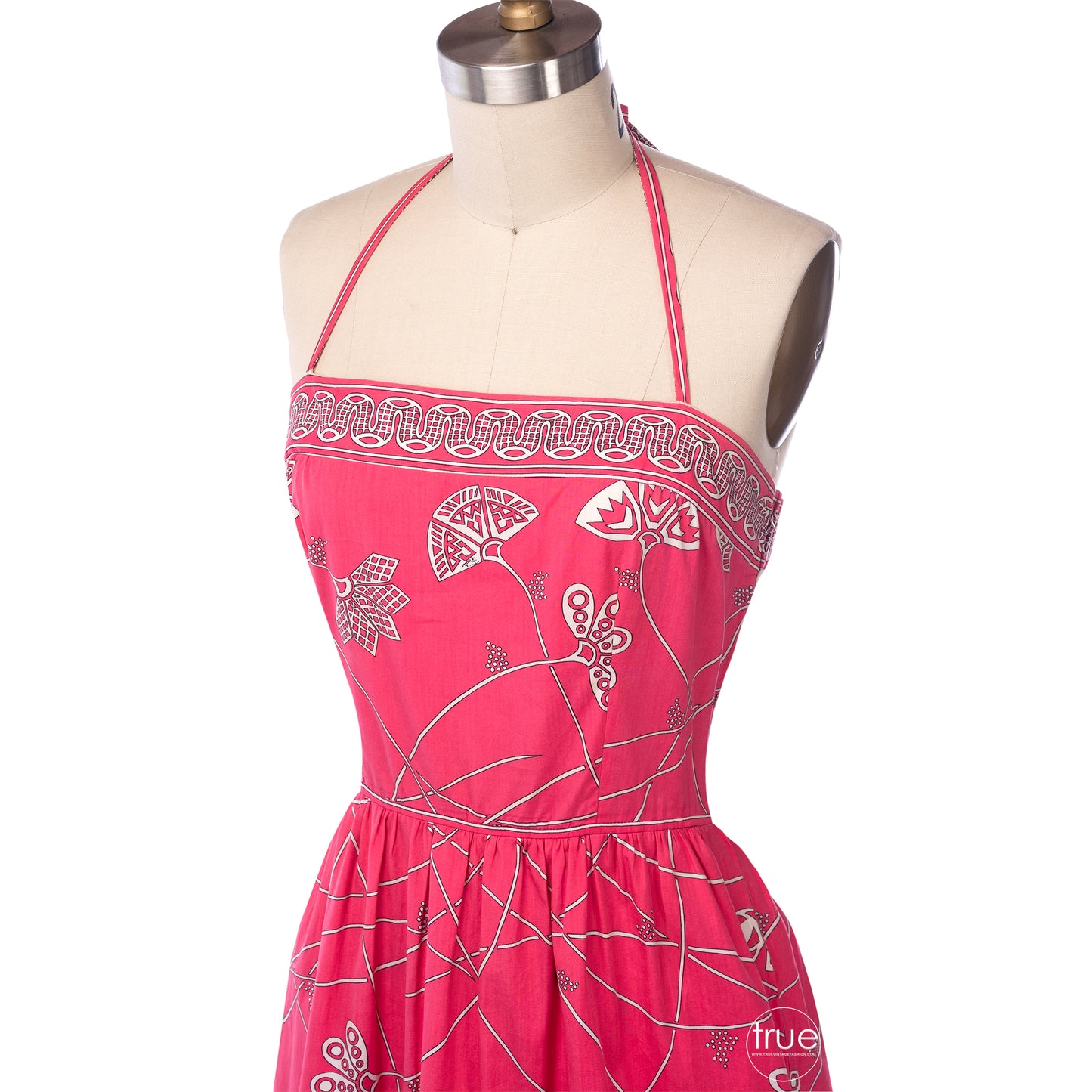 vintage 1970's dress ...rare cotton sateen Emilio Pucci Boutique convertible halter summer sun dress