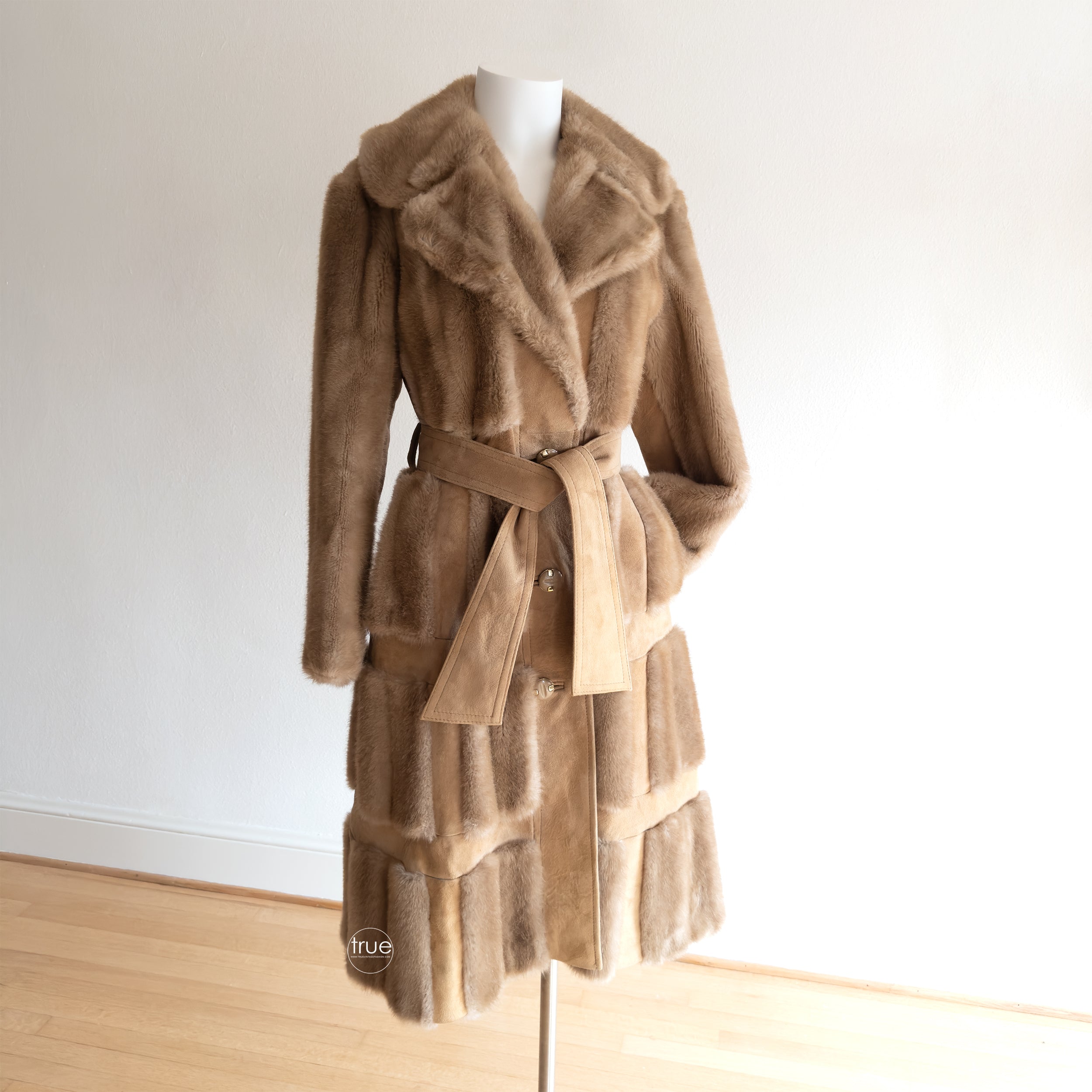 vintage 1960's coatsuperfly TOCCI french faux fur & suede